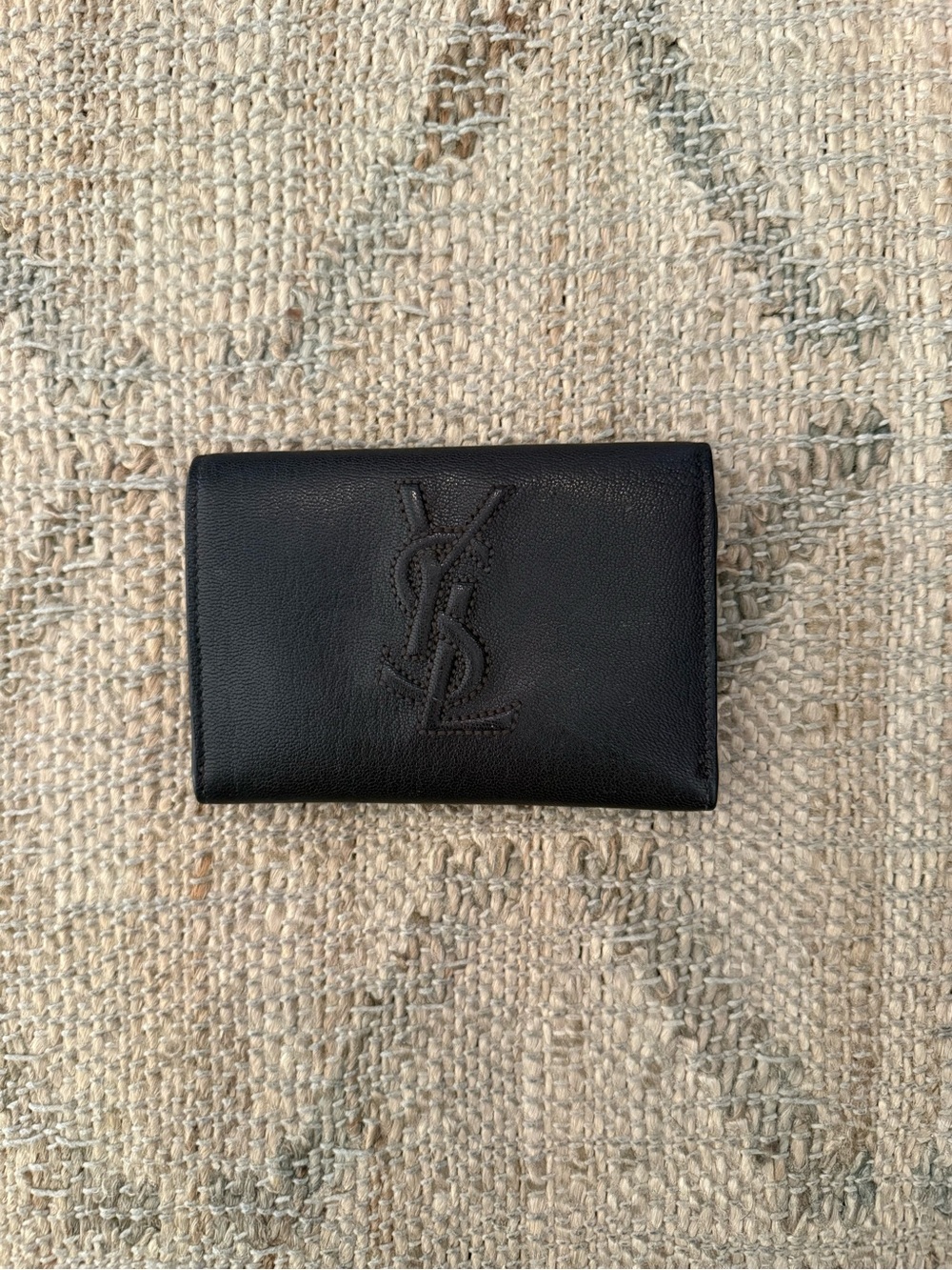 Saint Laurent dark Brown Leather Card/Coin Wallet